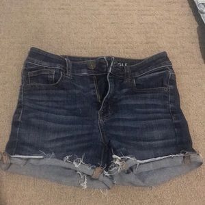 Dark blue American eagle jean shorts